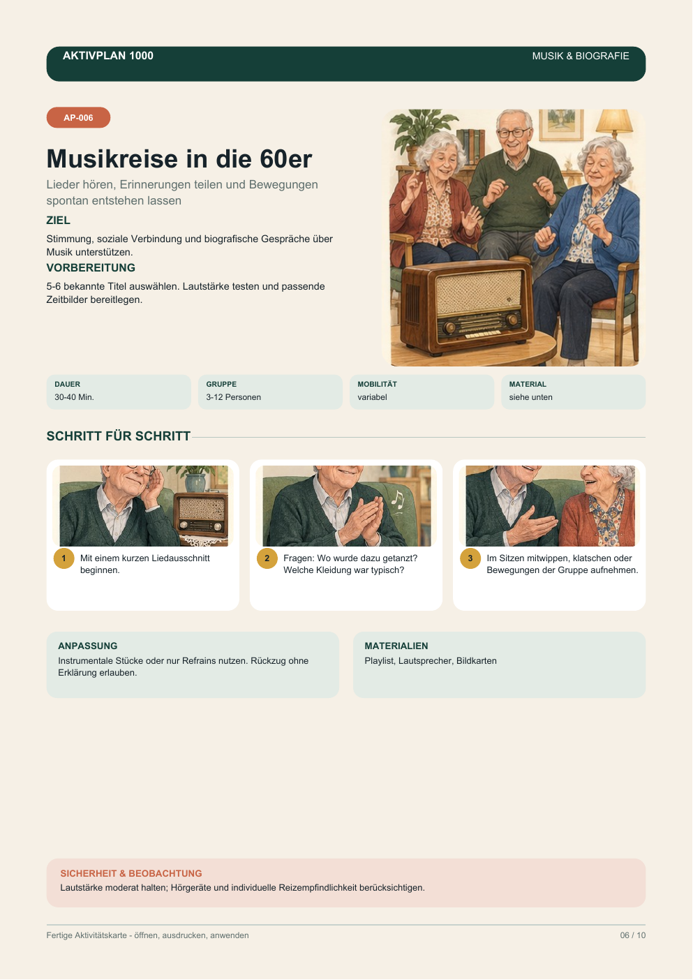 Weitere Seniorenaktivität